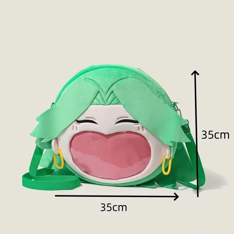 One Piece Zoro Kawaii Figur Großer Kapazität Big Mouth Ita Rucksack – Puppen- und Abzeichen-Aufbewahrungsrucksack-Geschenke
