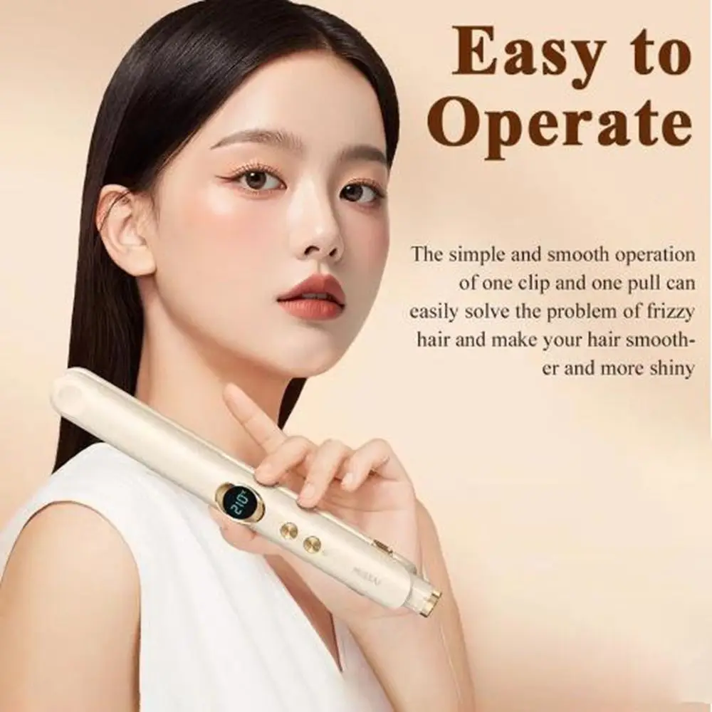 

Керамические пластины, выпрямитель с отрицательными ионами, быстрый нагрев, 12-уровневый контроль температуры, электрический выпрямитель для волос двойного назначения