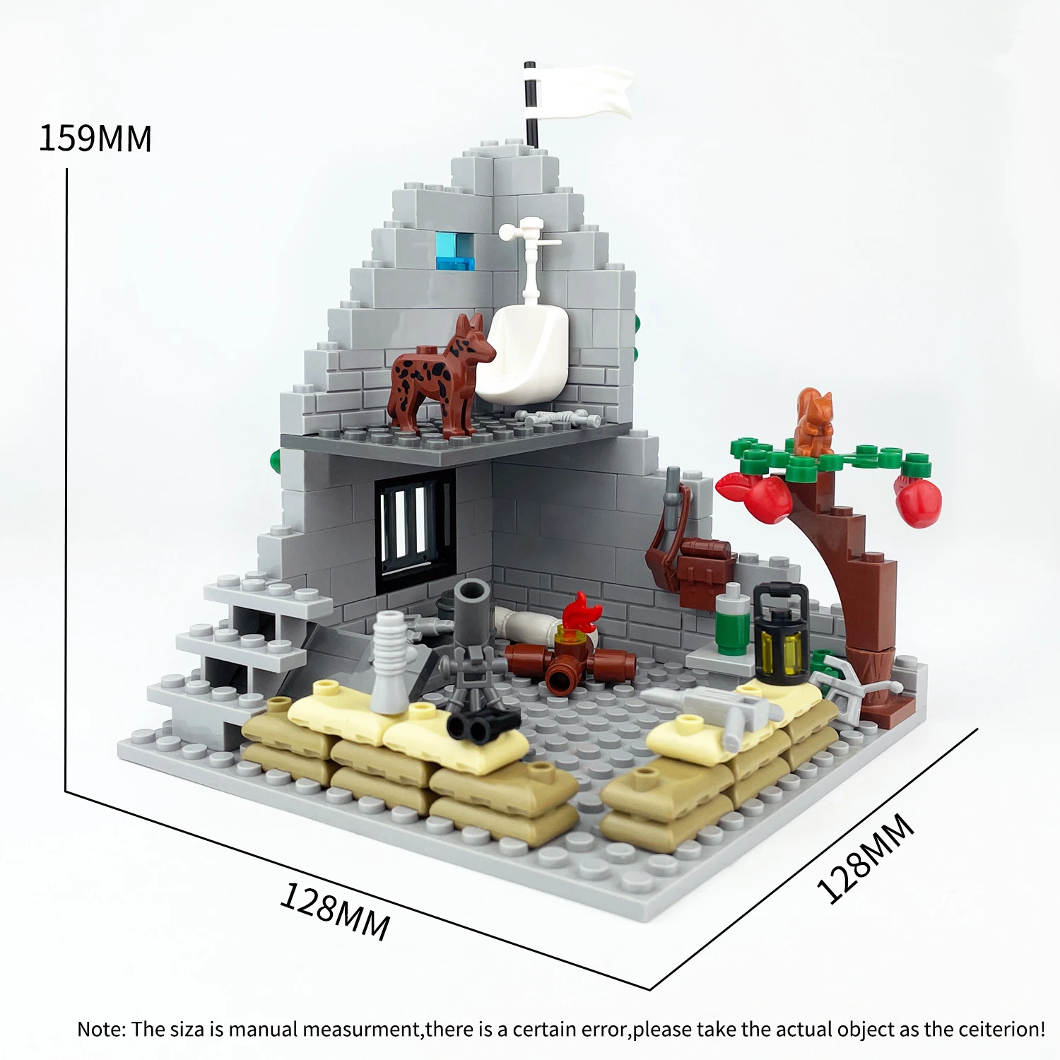 第二次世界大戦 WW2 陸軍 軍隊 兵士 ベルリン 街頭戦争 遺跡 シーン MOC 組み立て ブロック おもちゃ 子供向け