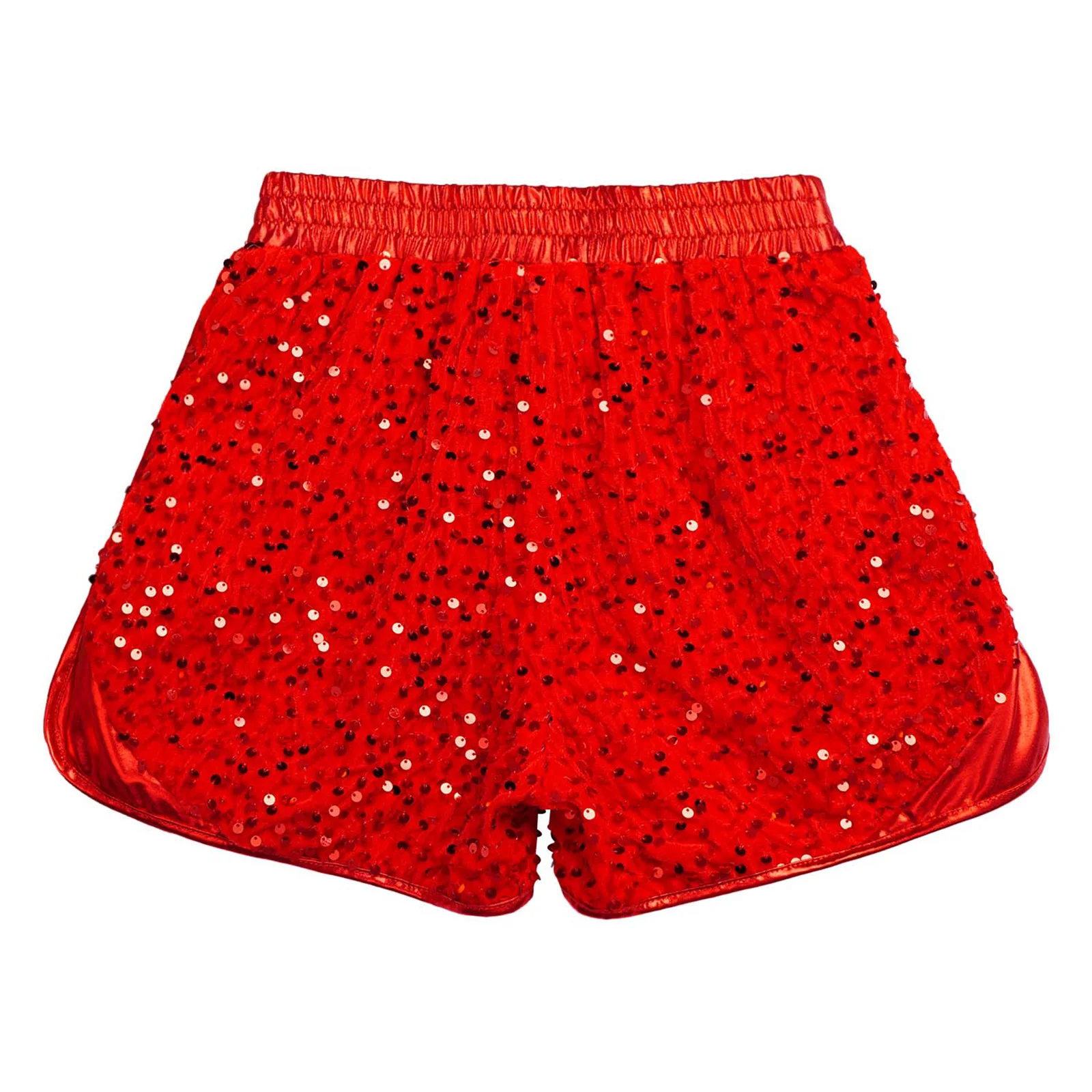 Children's Jazz Dance Sequins Hip Hop Girls Crop Top And Shorty Samba Jazz Dance Modern Cheerleading Costumes Performance Set