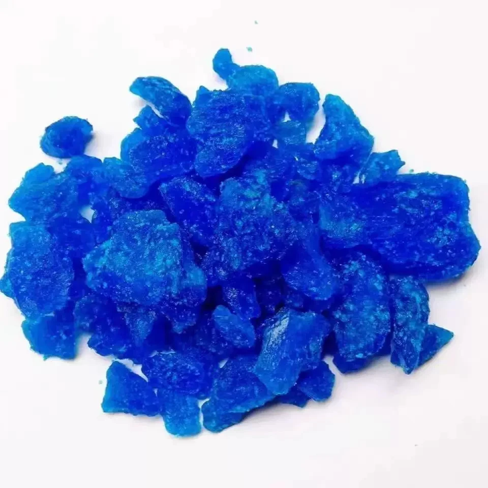 Chalcanthite crystal - lab-grown blue copper sulfate genuine