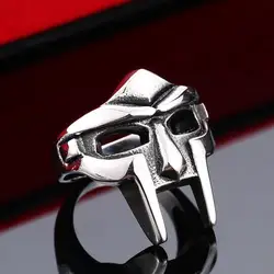 Goth Hip Hop Clasic Mf Doom Rings for Men Gladiator Punk Couple Games Egypt Pharaoh Male Retro Jewelry Party Accessories Gifts