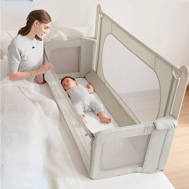 See-Through Mesh Bed for Newborns – Anti-Pressure Sleeping Babynest, Safety Bed Guardrail, Bed-in-Bed Baby Nest