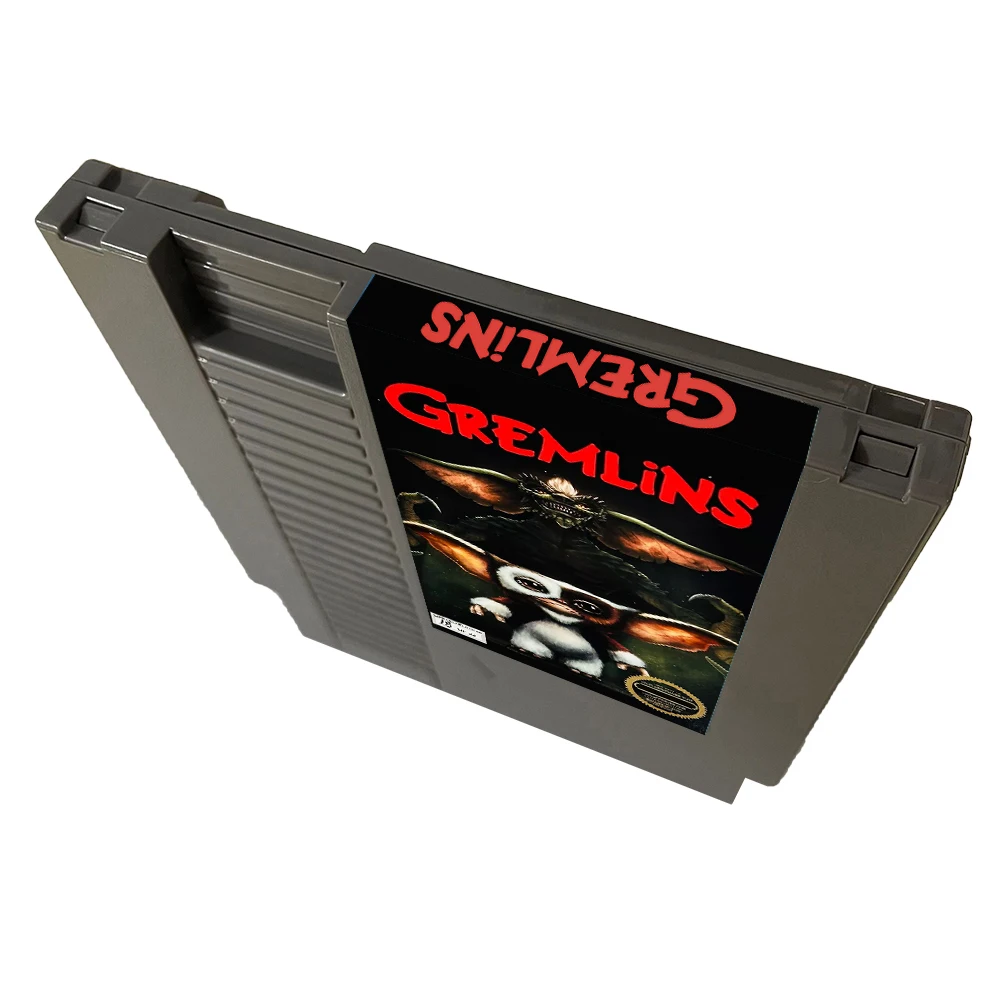 Gremlins Part 1 NES Rom Hack - 8 بت 72 Pins بطاقة الألعاب PAl/NTSC VERSION خرطوشة الألعاب لوحدة التحكم NES الكلاسيكية - اللغة الإنجليزية