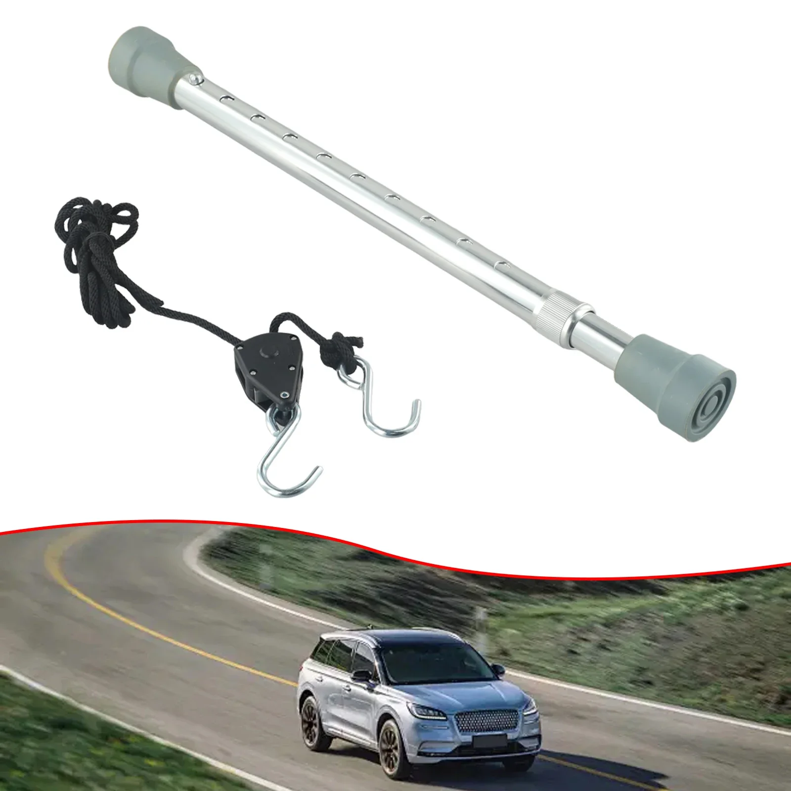 อุปกรณ์เสริมในรถยนต์สนับสนุน Prop Rod 15.9-24.8 นิ้วอลูมิเนียมฝาครอบเครื่องยนต์ชุดซ่อม Hood Prop เครื่องมือเชือกชุด