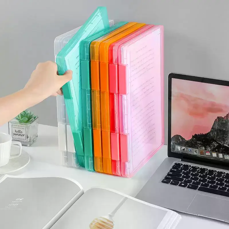 Simple Desktop Document A4 File Box, A4 Paper Storage Box, Transparent Plastic Bill Sorting Box For Office Storage