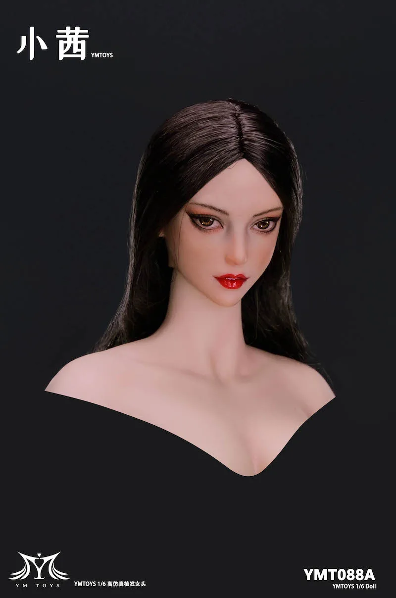 In Voorraad YMTOYS YMT088 1/6 Vrouwelijke Head Sculpt Haartransplantatie Hoofd Carving Model Fit 12 ''TBL PH Bleke Action Figure body Poppen