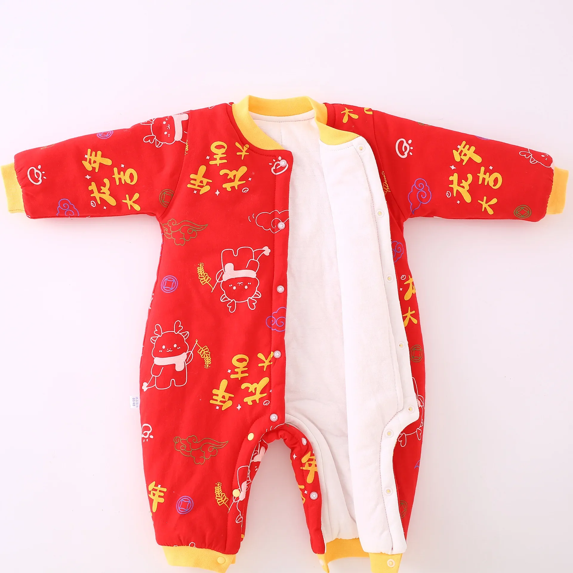 8 Styles Thick Winter Chinese New Year Dragon Baby Newborn Kids Boy Girls Crawling Cotton Clothes Bodysuits Jumpsuit Tang Suit