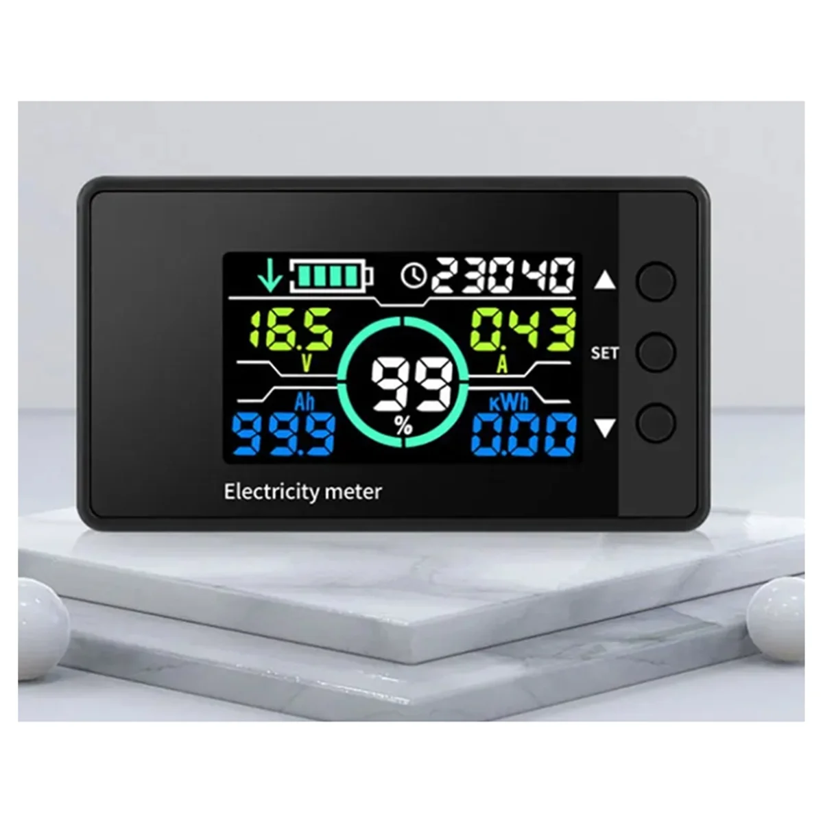 ABJZ 500A Hoge Precisie Coulomb Meter Spanning, Stroom en Power Tester, Elektrische Voertuig Batterij Power Test Indicator