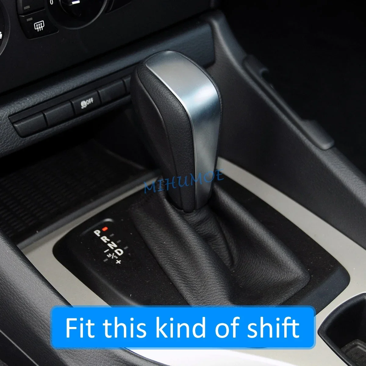 Carbon Fiber Interior Gear Shift Shiter Lever Knob Cover Trims For BMW 1 3 Series X1 E87 E90 E91 E92 E93 E84