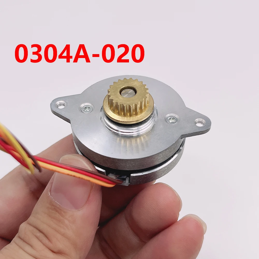 36H013HM-0304A-020/019 36MM Round 2-Phase 4-Wire Stepper Motor 0.9 Deg Stepping Motor Copper Pulley Gear for Monitoring Camera