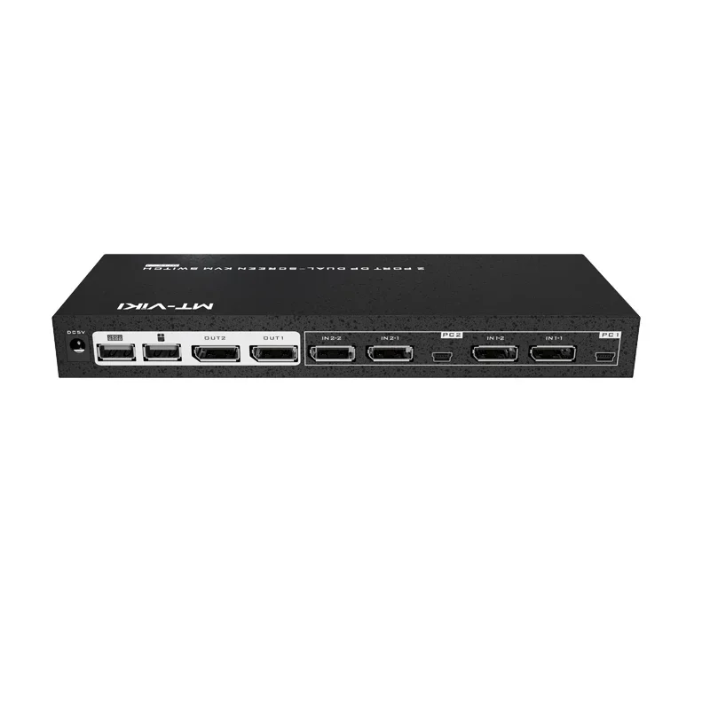 MT-ViKI 4K60Hz Dual Monitor KVM 2 Port DP Displayport, Two Computer Two Monitor