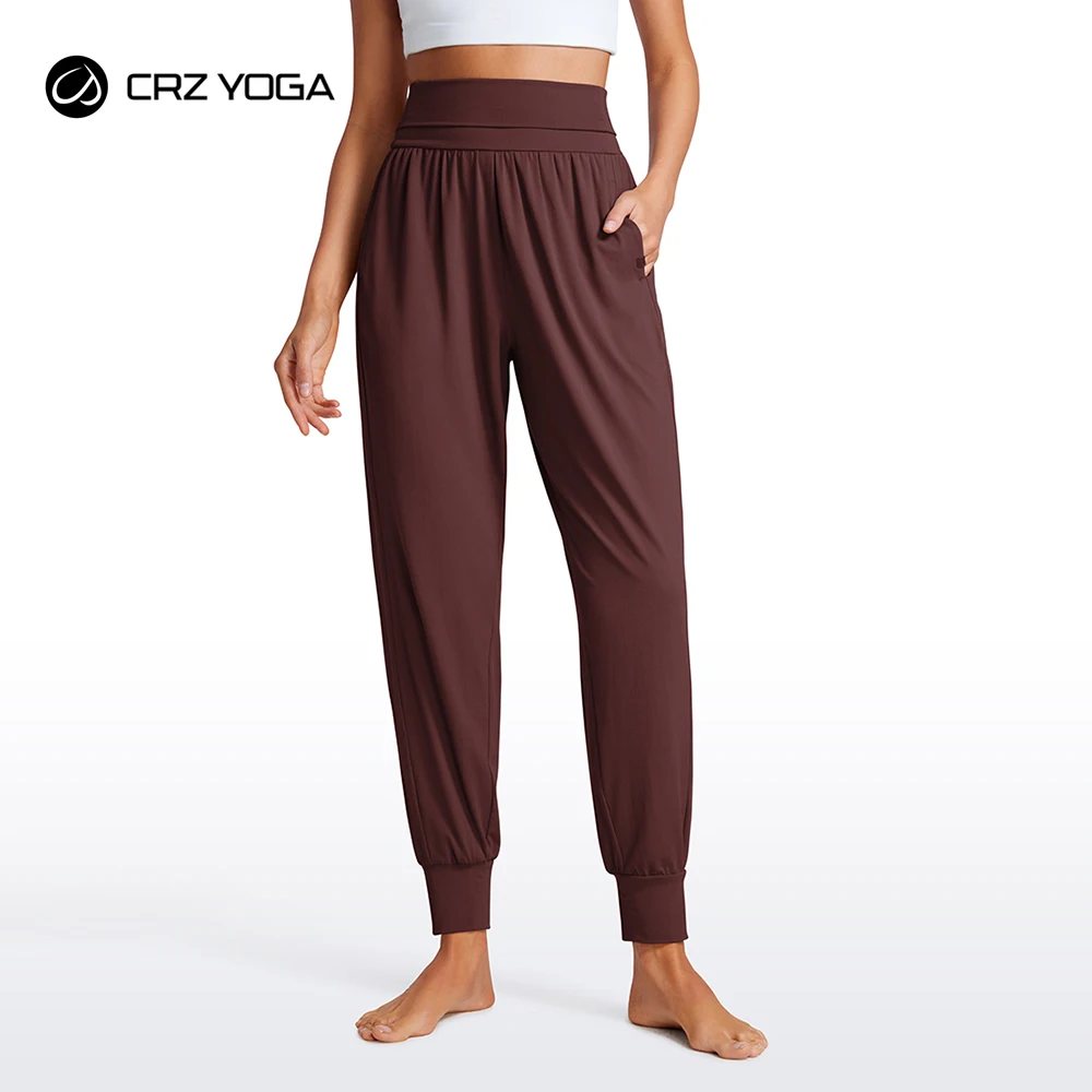 

CRZ YOGA High Waisted Yoga Jogger Pants for Women Comfy Loose Lounge Harem Pants Sweatpants with Pockets