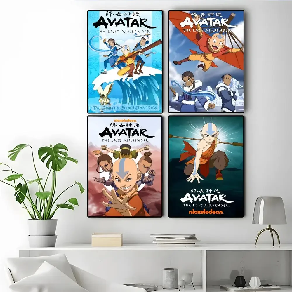 Anime Avatar The Last Airbender Poster Poster Self-adhesive Art Waterproof Paper Sticker Coffee House Bar Room Wall Decor