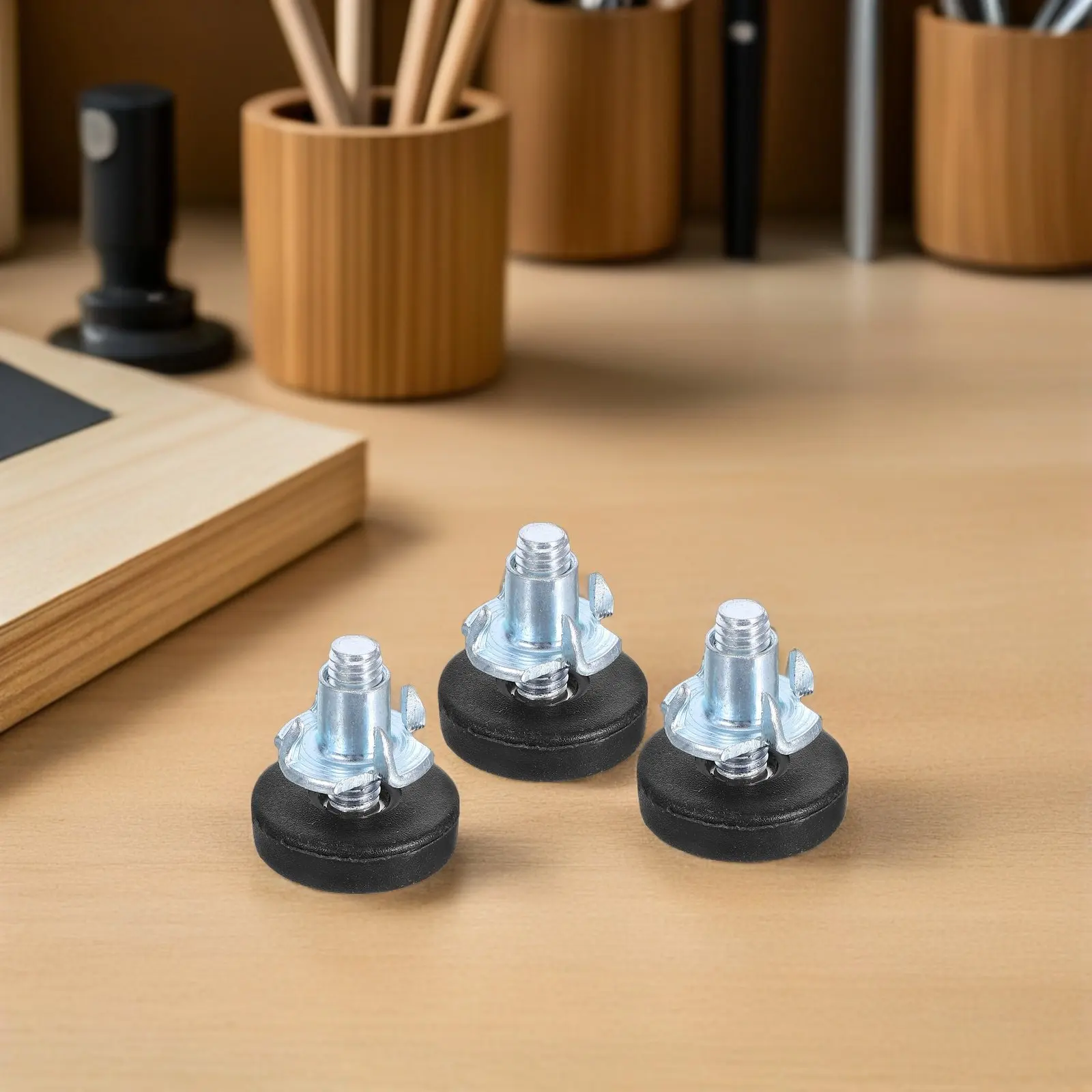 24Pcs Adjustable Furniture Leveling Feet M6 Threaded Height Adjuster Pads for Table Chair Cabinet Workbench Stable Floor Support