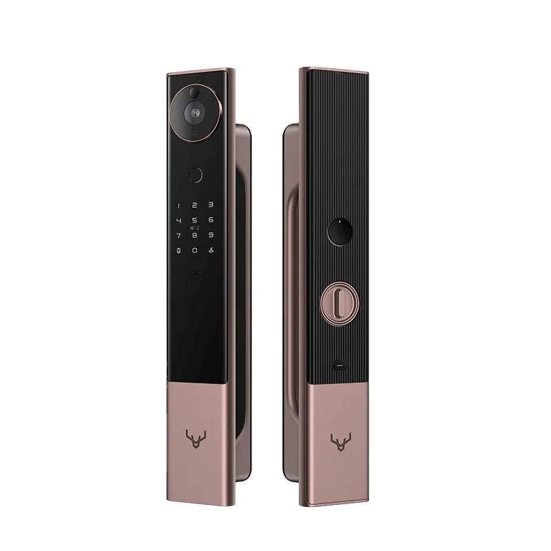 

R1M Lock in with 1080P Camera MiHome Visual Remote Intercom Electronic Doorbell Smart Digital Fingerprint Door Lock