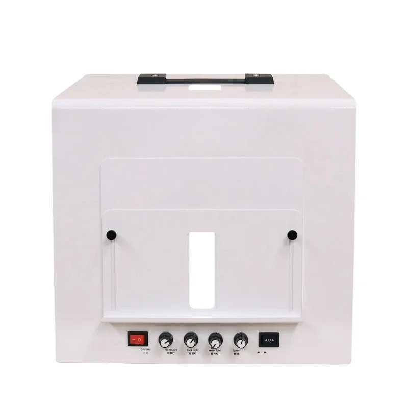 Small still life shooting table rotates 360 degrees, video photography dual-purpose metal box speed control turntable light box