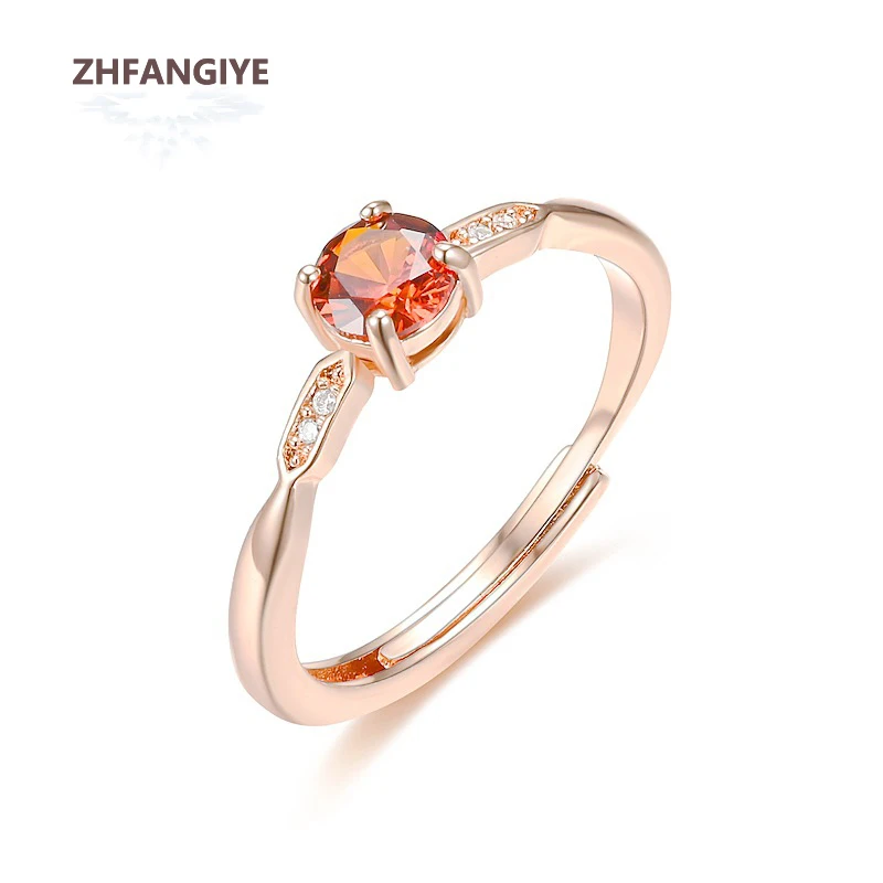 

ZHFANGIYE New Fashion Women Finger Ring 925 Silver Jewelry Zircon Accessories for Wedding Engagement Promise Party Gift Rings