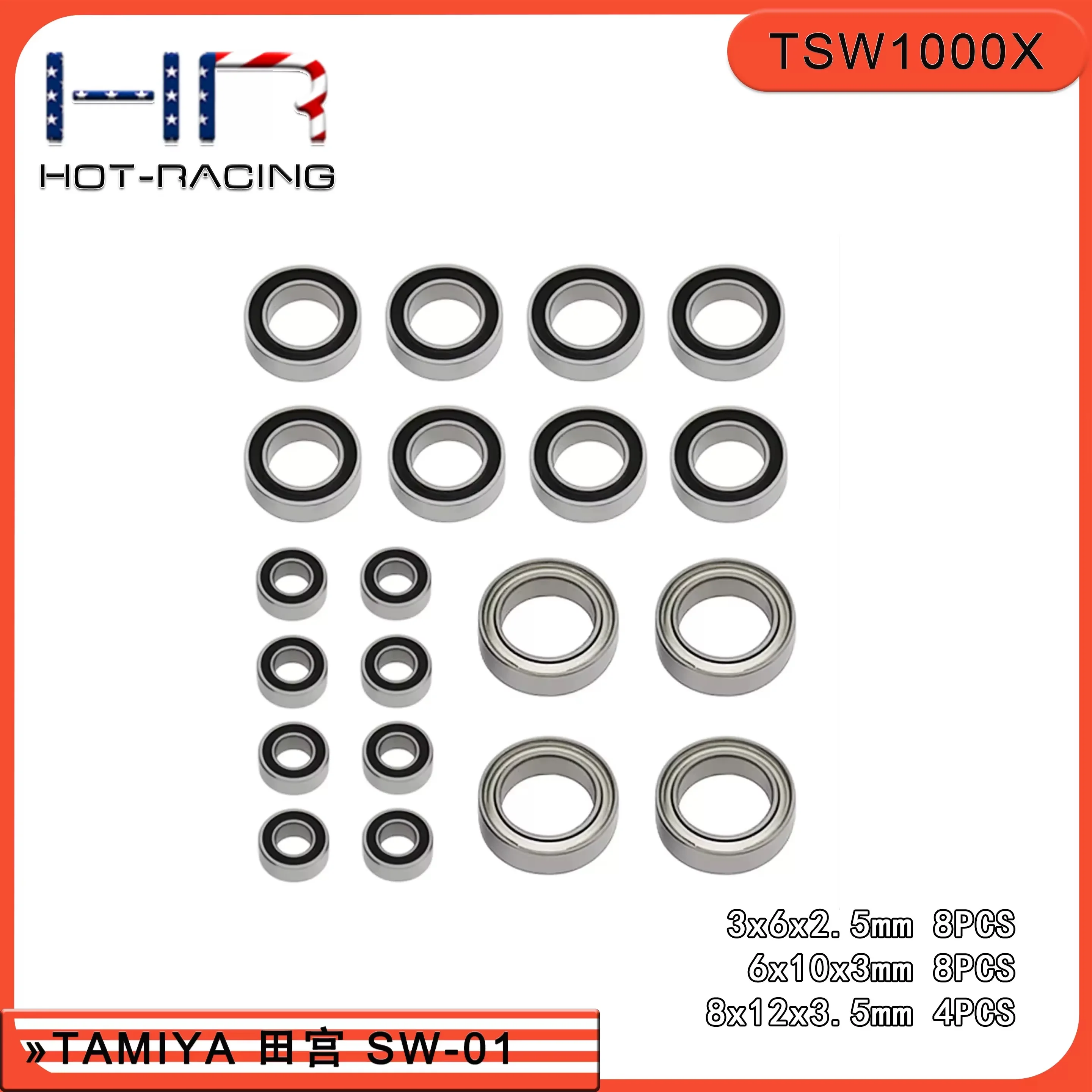 HR Tamiya SW-01 Full Car Bearings