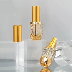 Mini-spuitfles Luxe verguld glas Parfum Draagbare hervulbare flessen Transparante alcoholmist Verstuiver Reizen 6 ml