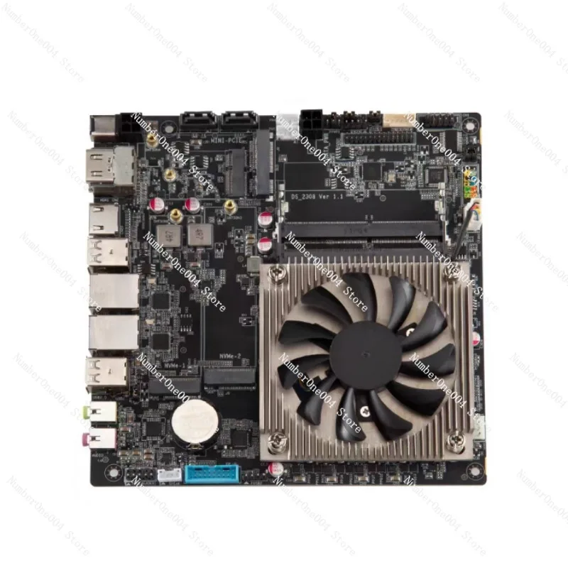 

FOR AMD ITX 5800U 5825U All in One Industrial Control Motherboard Soft Router Black NAS