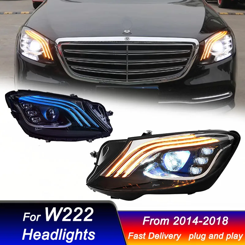 Car Headlights For Mercedes-Benz Class S W222 2014-2018 Maybach style LED Upgrade DRL Dynamic Signal Lamp Front light Assembly