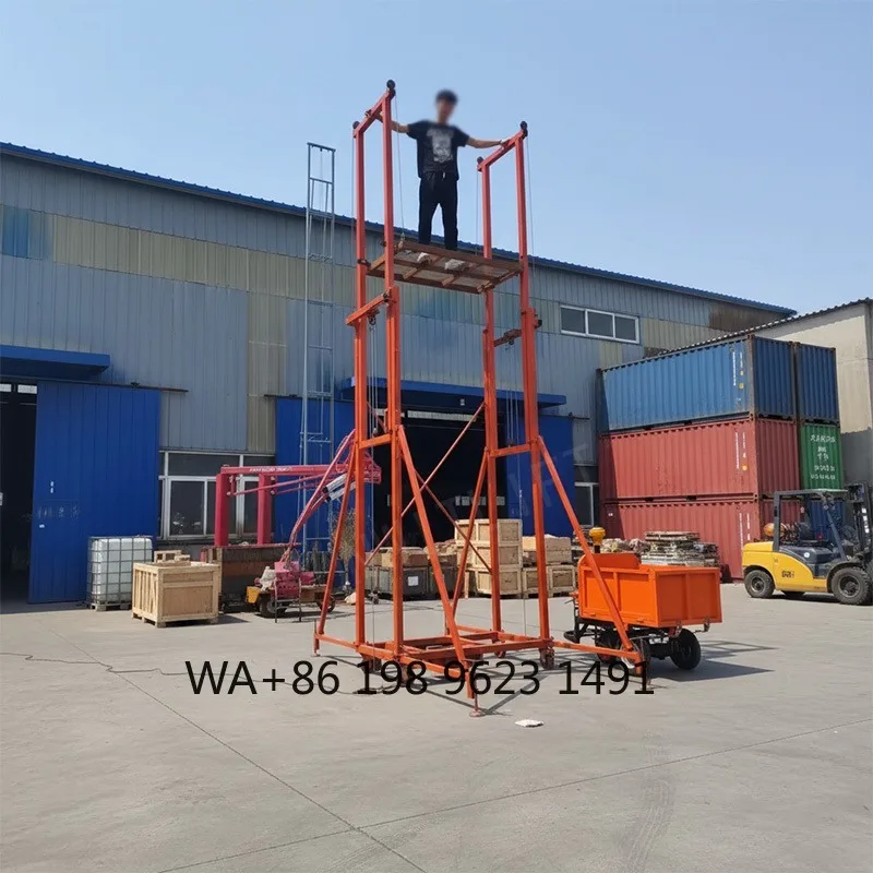 Portable  Foldable Scaffold Lift Platform with Wire Rope Sling Steel Material Motor Core Components Including Delivery