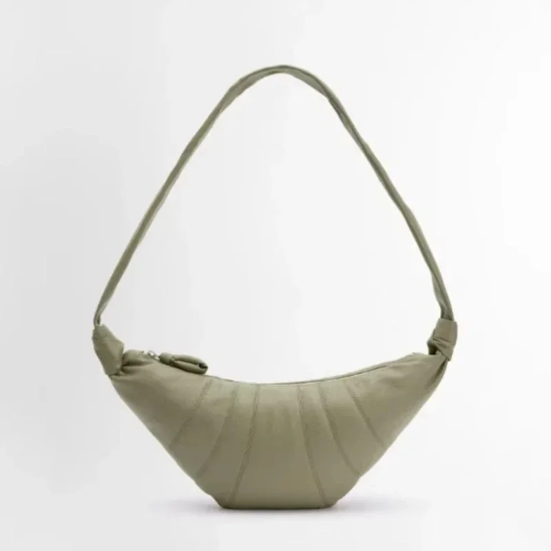 

LE Grain Top Layer Cowhide Croissant Bag Women's Single Shoulder Retro Dumpling Bag Brand Luxury Niche Messenger Bag