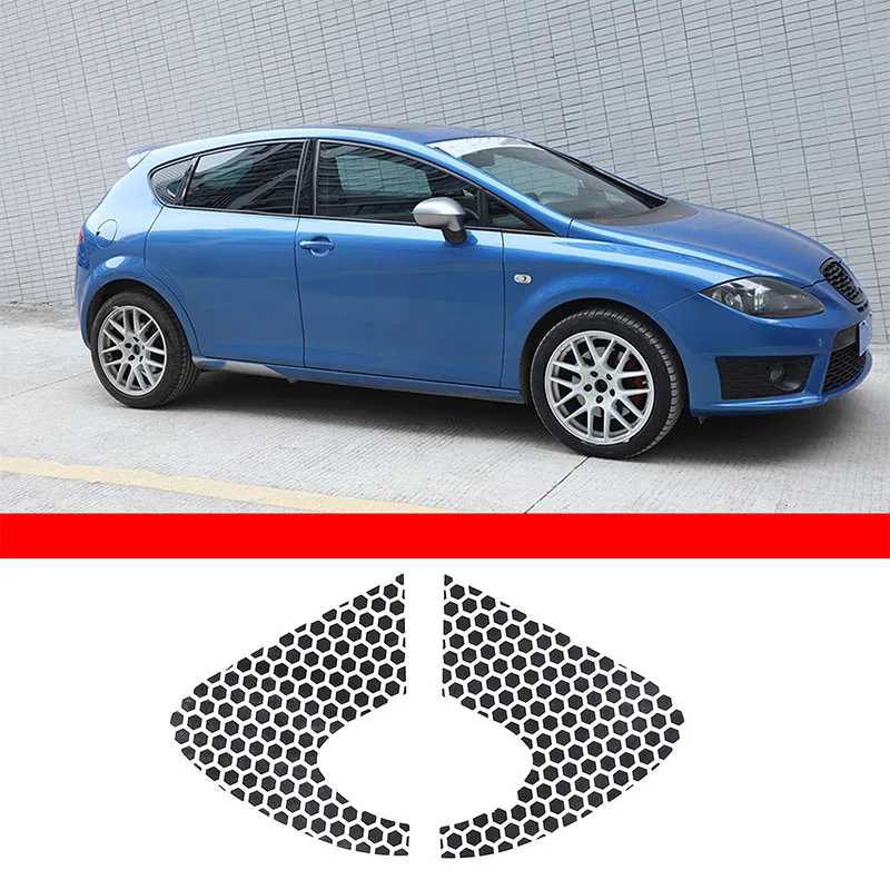 

Zinky Front and Rear Quarter Window Decals - Honeycomb Design Trim Sticker for SEAT Leon MK2 2008-2012 Exterior Accessories