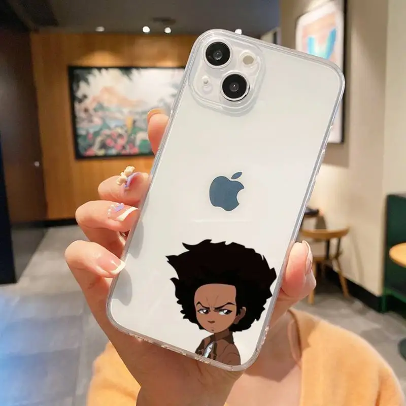 Huey Freeman Boondocks Phone Case For Iphone 7 8 Plus X Xr Xs 11 12 13 Se2020 Mini Mobile Iphones 14 Pro Max Case