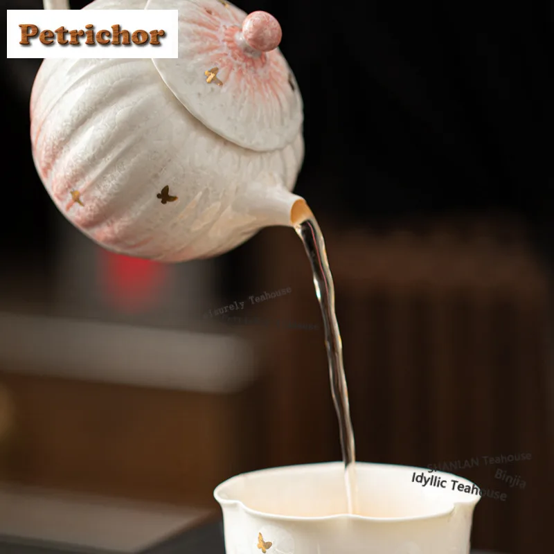 80ml Sprinkle Gold Gradient Ramp High Foot Teacup Luxury Tea Bowl Water Jug Tea-tasting Personal Cup Jianzhan Master Cups Craft