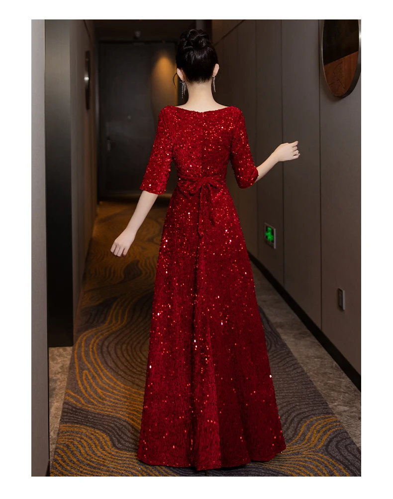 XXBY-85#2025 New Adult Chorus Performance Costume Evening Dress Ball Dress Long Performance Dress Chorus Conductor Party Dress