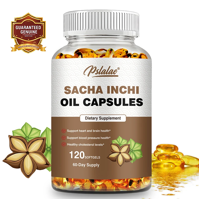

Sacha Inchi Oil Supplement - Lowers Cholesterol and Supports Heart, Brain, Eyes, and Immune Health, Enhanced Absorption