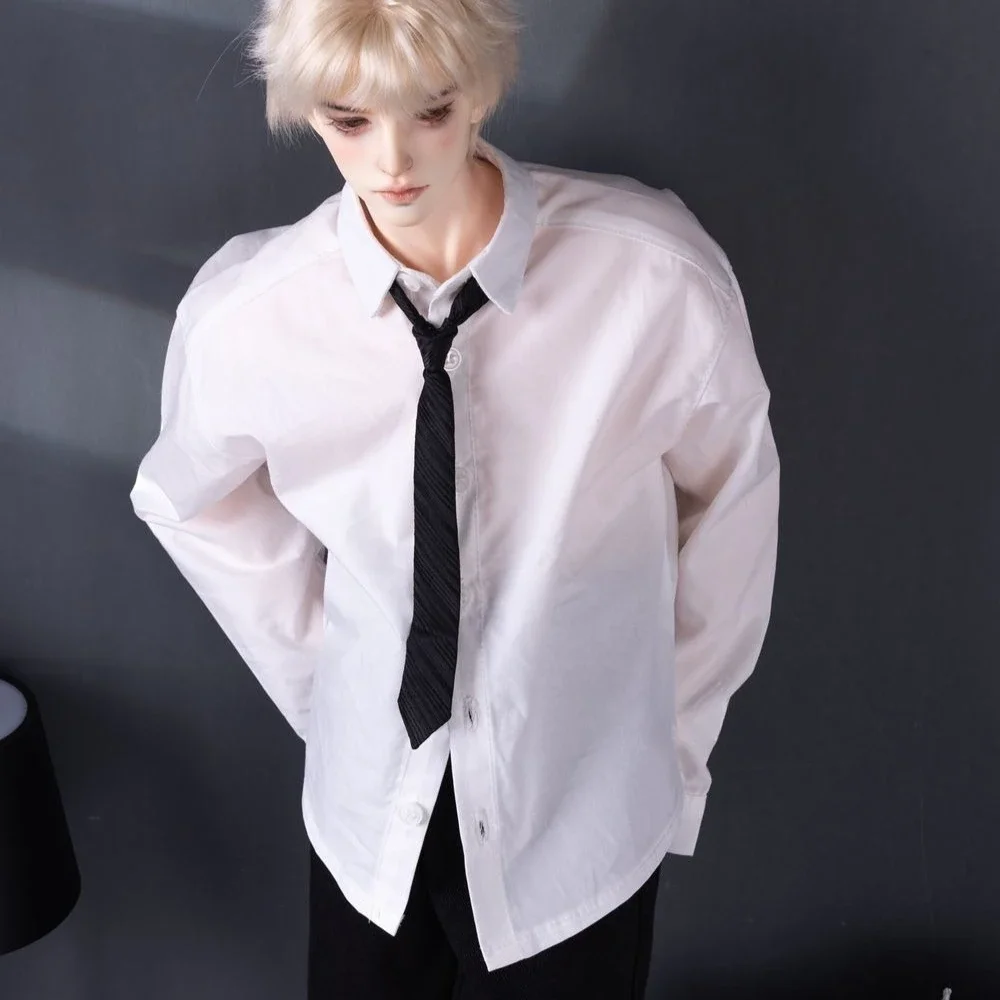 เสื้อผ้าตุ๊กตาสำหรับตุ๊กตา BJD ชาย 75 ซม. 1/3 เสื้อเชิ้ตสีขาวแขนยาว ชุดแต่งตัว ของเล่นบ้านตุ๊กตา อุปกรณ์เสริมตุ๊กตา ไม่มีตุ๊กตา