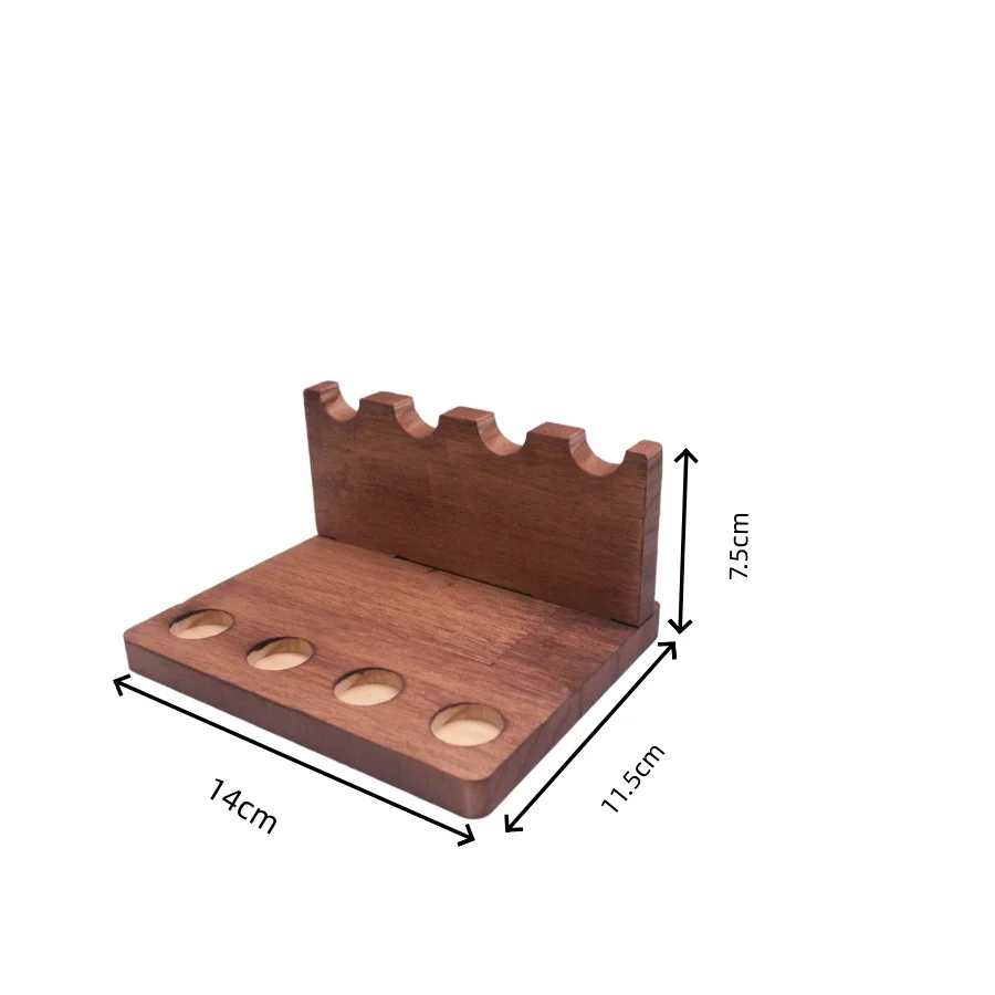 1 Stück Schreibtisch-Organizer aus Holz in Walnussfarbe – Stifthalter, Handyhalterung und Aufbewahrungslösung für Büro und Schule – Detail 10