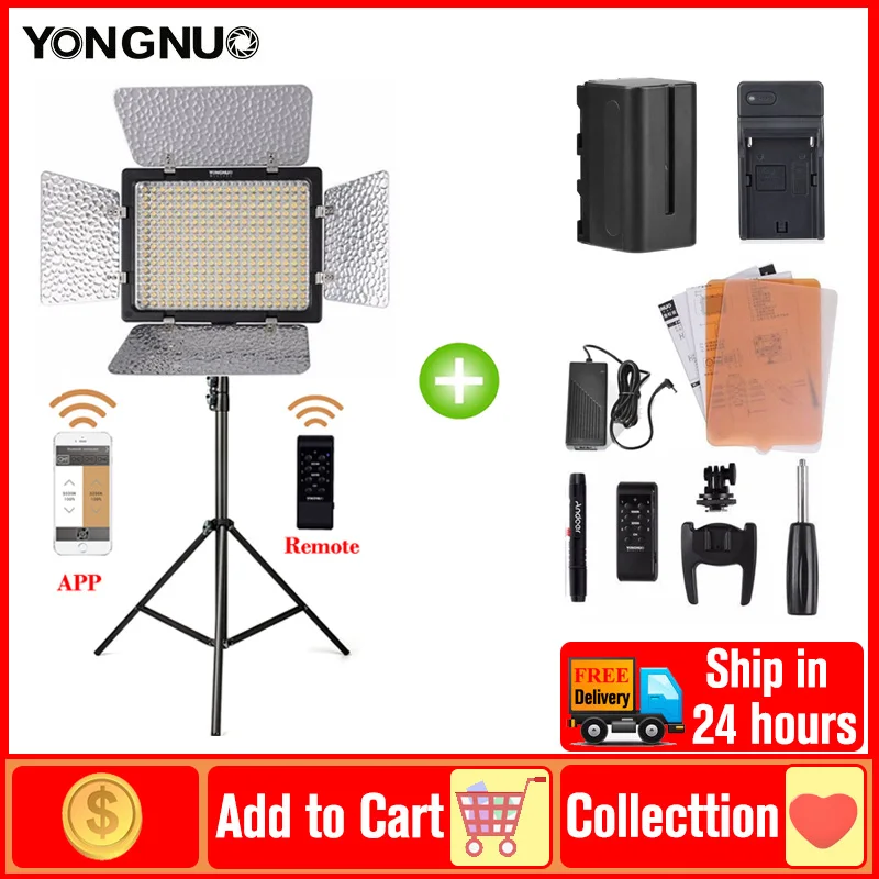 

Yongnuo YN300 III YN300III LED Video Light 3200k-5600K CRI95 Camera Photo Lighting Fill Lamp for Photos Video Studio