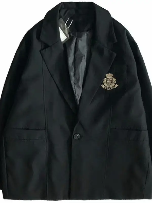 بدلة رجالية أصلية من Student orm Jaet بزرين مع ملابس خريفية من قماش البوليستر طويل غير رسمي من Bae #5