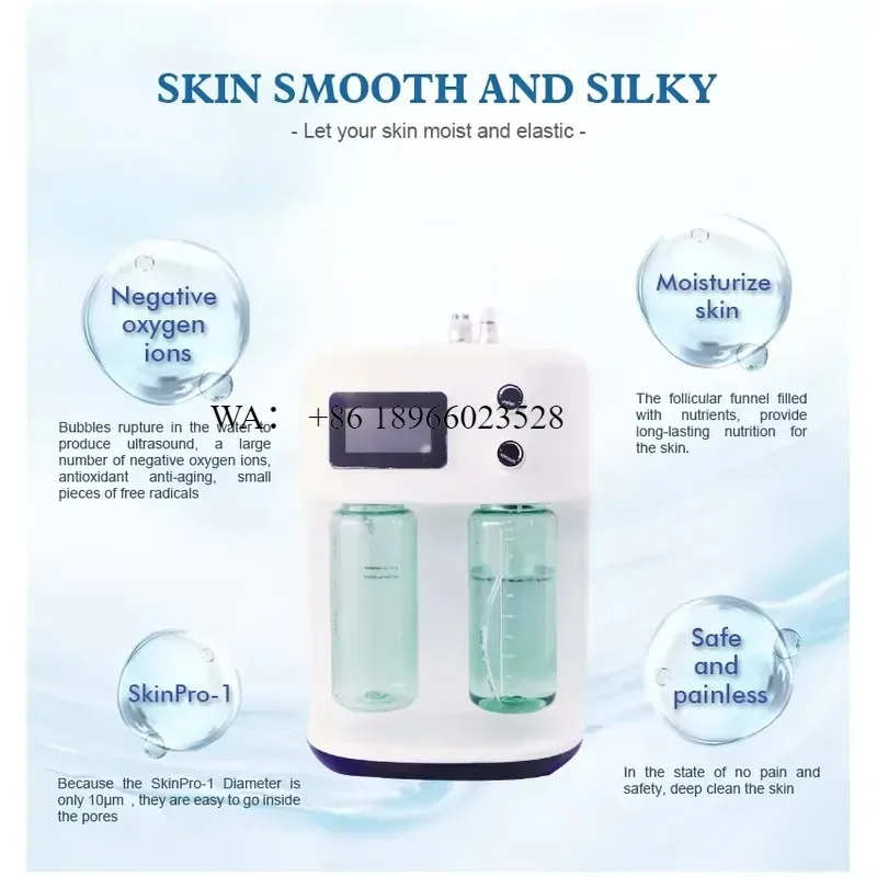 WMWMNU for 2-in-1 Facial Beauty Instrument New Design Deep Cleansing Wrinkle Remover Portable Oxygen Jet Model