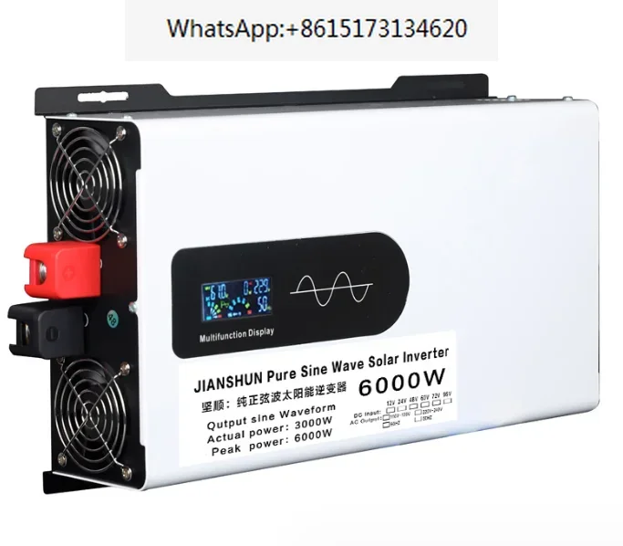 Inverter 6000W Solar Inversor 24v 110v Onda Pura Inversores Solares Low Frequency Power Car Pure Sine Wave 12v 220v Converter