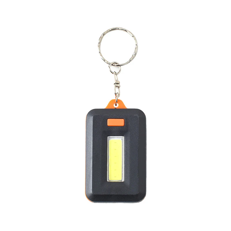 Portable Mini COB LED Keychain Flashlight Outdoor Emergency Light Keyring Torch Light Lamp with Carabiner for Hiking Camping