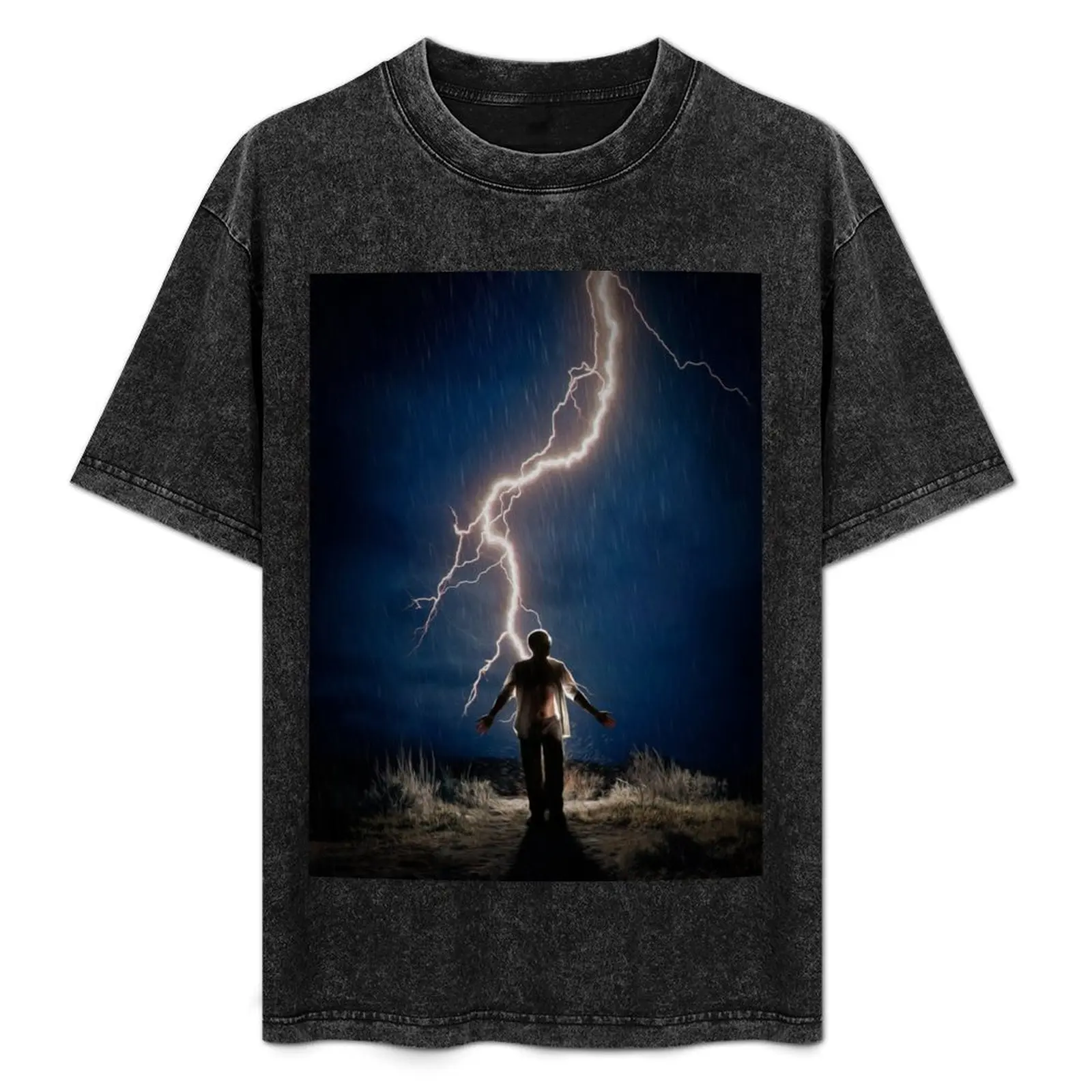 Lightning Strike T-Shirt anime clothes baggy shirts men graphic t shirts