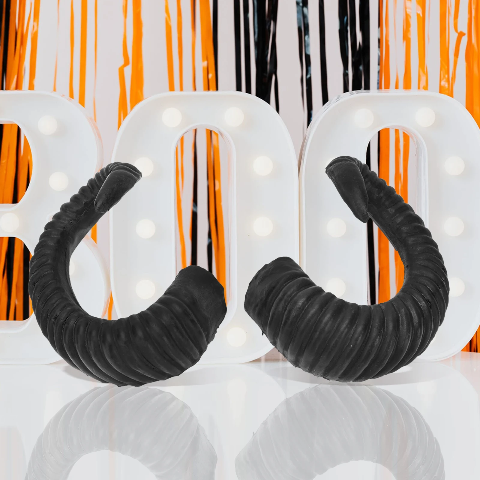 

Plastic Sheep Horn Headband Black Halloween Hat Party Headdress Hair Antlers Headwear Decoration Child Hoop Cosplay Costumes