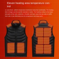 Winter Double Control Zone 11 Intelligent Self-Heating VestUSBConstant Temperature Three-Gear Adjustable Electric Vest for Men