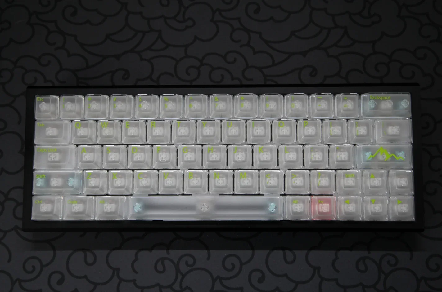 

Glacier Fog Transparent Keycap Cherry Original Height 112 Keys PC Material Mechanical Keyboard Cap