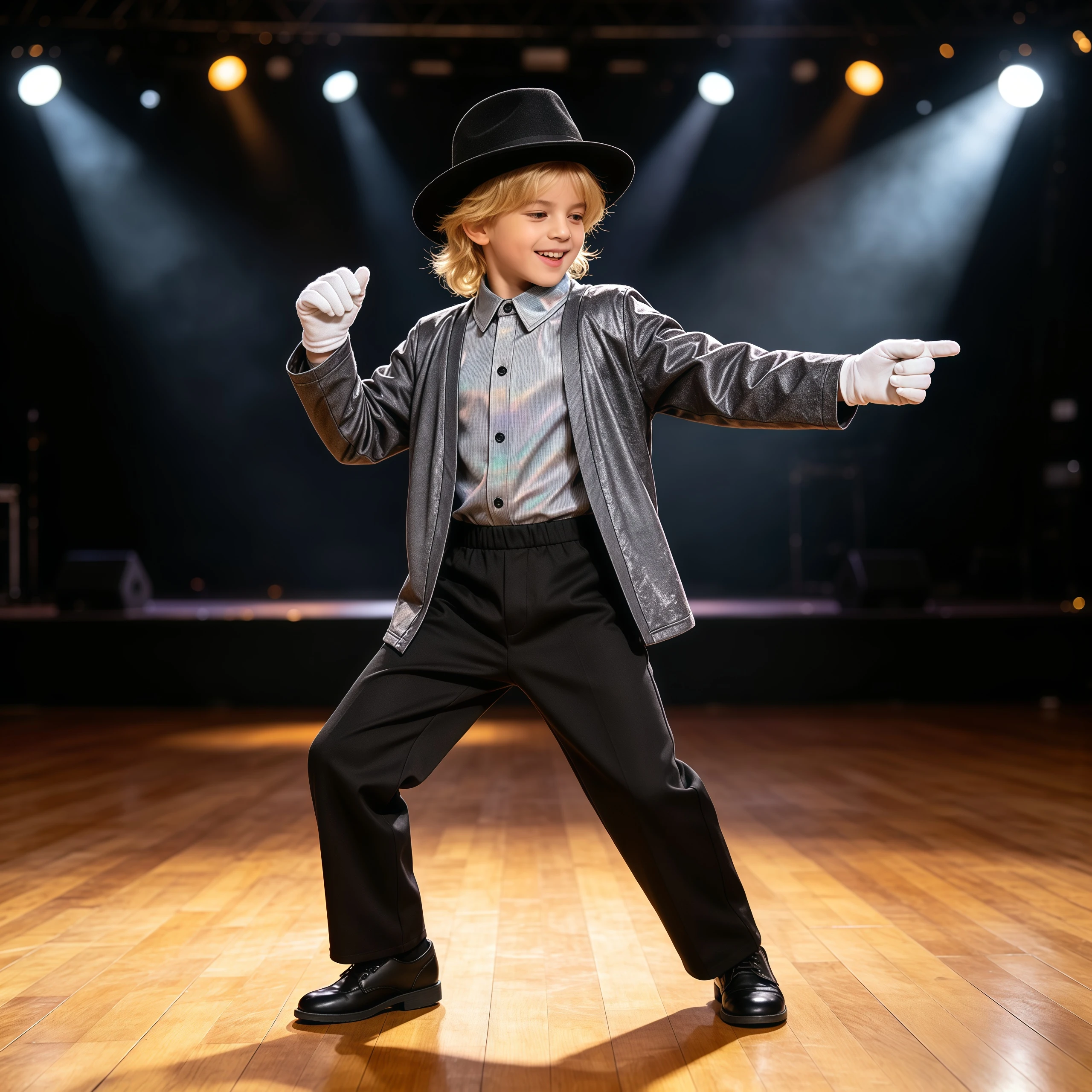 Singer Dance Superstar Kids Disco Party Black Costume For Boys 80s90s Pop Stage Cosplay Halloween Role Play Performance Dress Up