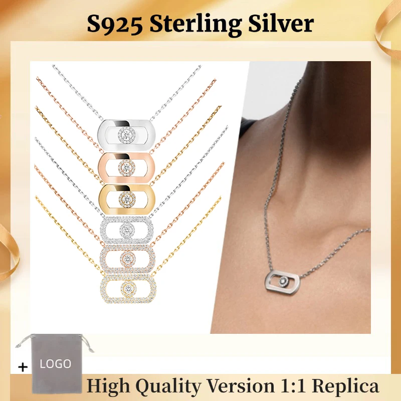 Moving Diamond Necklaces Classic SO MOVE Trendy Jewelry S925 Sterling Silver Necklace for Women's High End Wedding Gifts