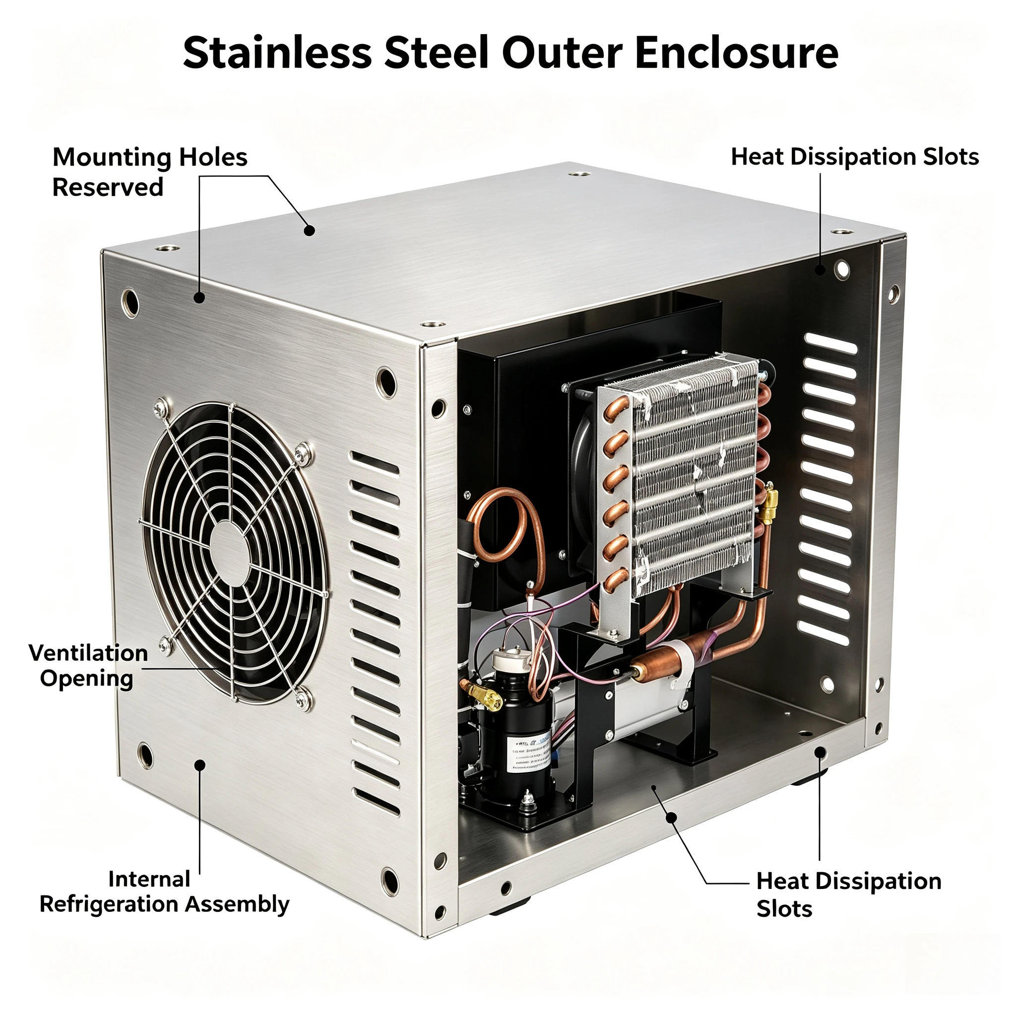 ST19A Mini Compressor Chiller Cabinet Air Conditioner Industrial Electrical Equipment Enclosure Cooling Refrigeration Unit