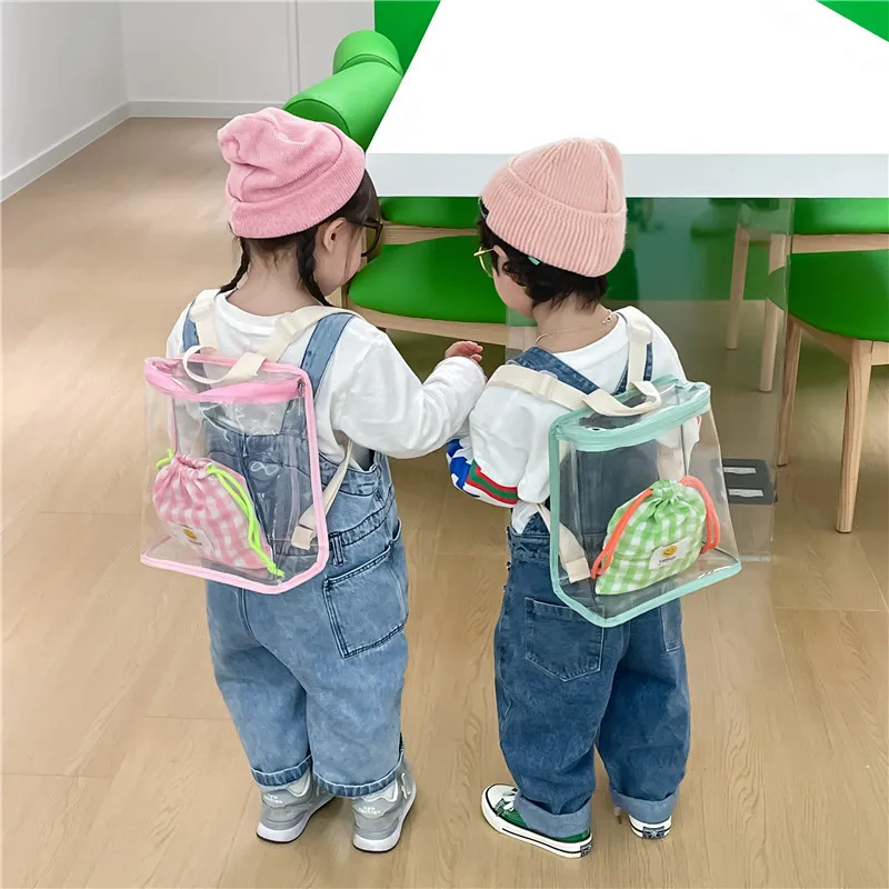 Kids Backpacks for Boy Cute Girl Transparent Backpack for Girl Travel Bags Summer Beach Bag Class Bags for Girl Mochilas Рюкзак