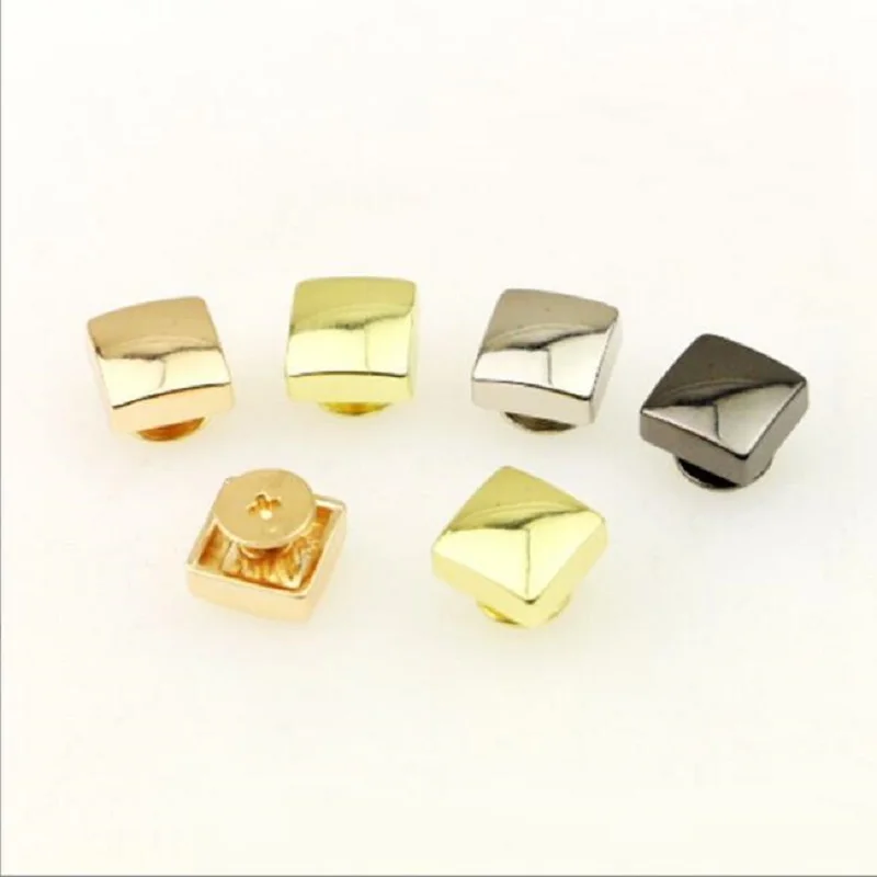 10pcs/50pcs luggage handbag hardware accessories bag bottom 10mm arc square screw rivet