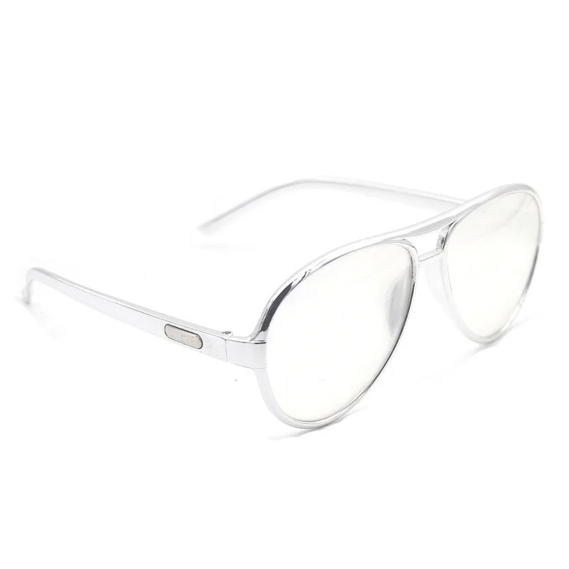 Silver  large-frame pilot's Diffraction Glasses